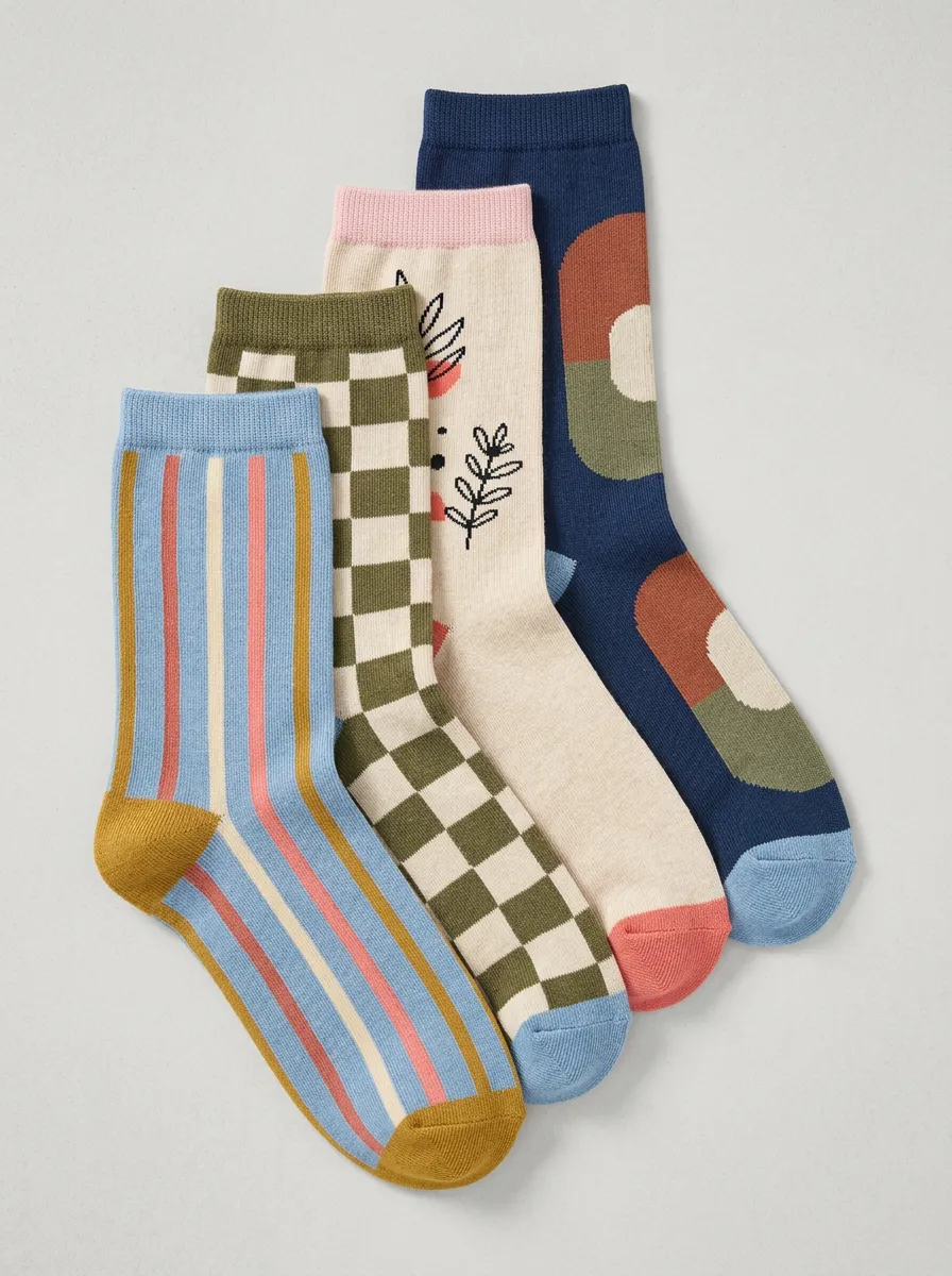 Women's Four Pair Casual Socks