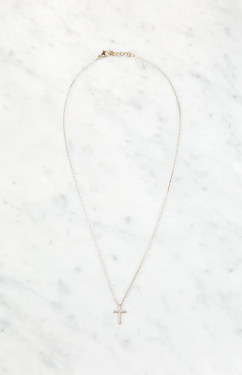 John Galt Gold Cross Necklace