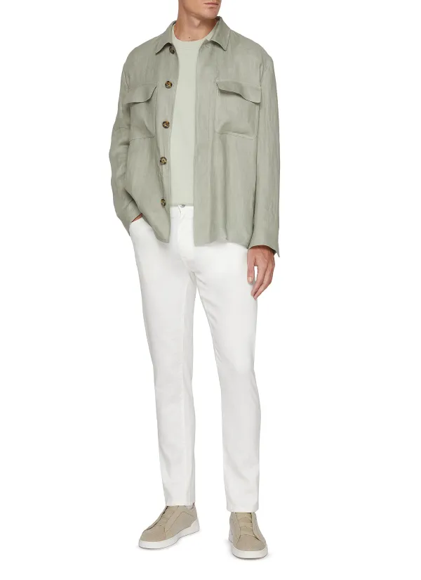 Minimalist Straight-Cut Comfort Stretch Denim Jeans