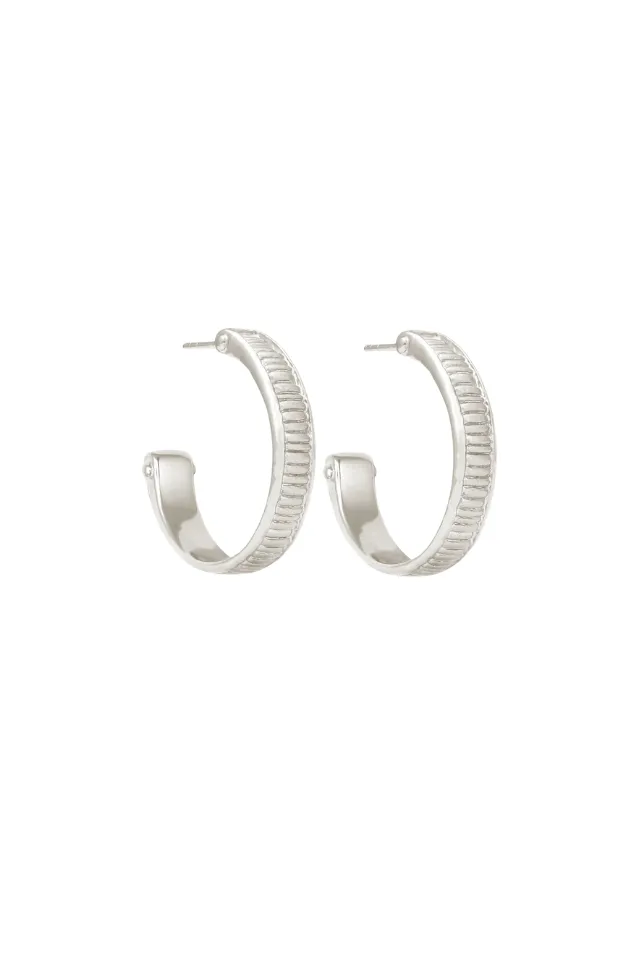 Polished Matte Hoop Earrings