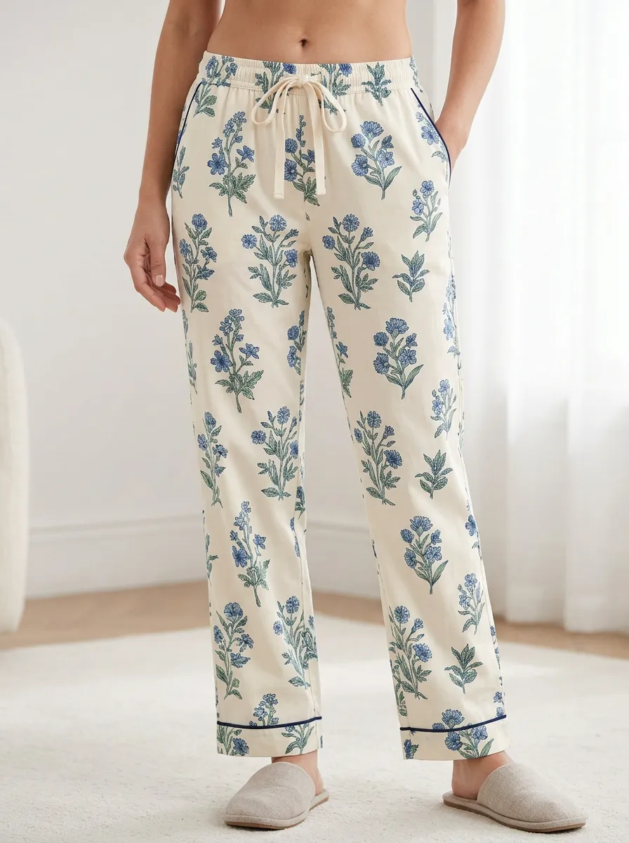 Easygoing Floral Botanical Sleep Pants