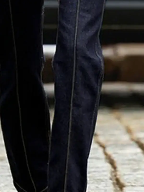 High Waist Zip Detail Pocket Jeans