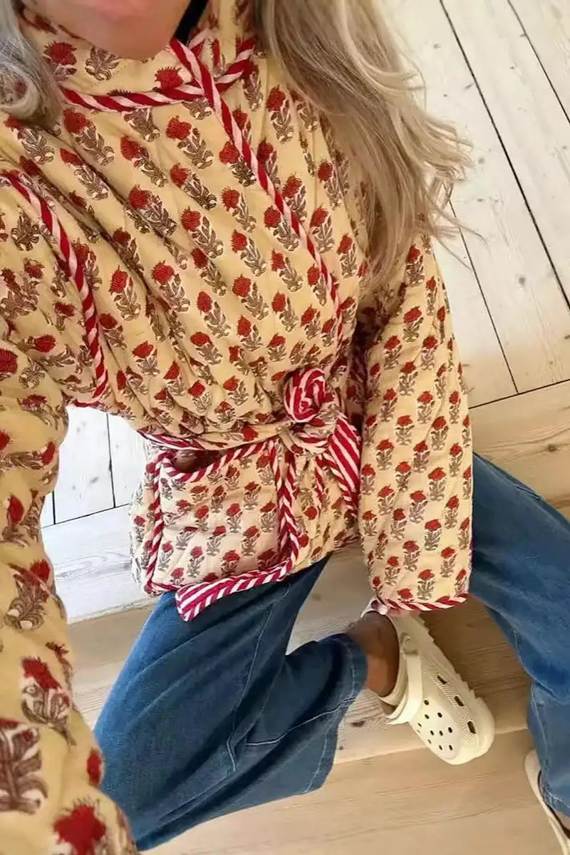 Reversible Stand-Collar Oversized Jacket