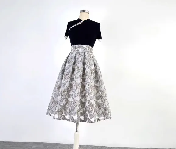 Lightweight Campus Everyday Casual Floral Skirt
