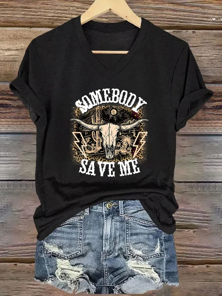 Women's Somebody Save Me Short-Sleeved T-Shirt