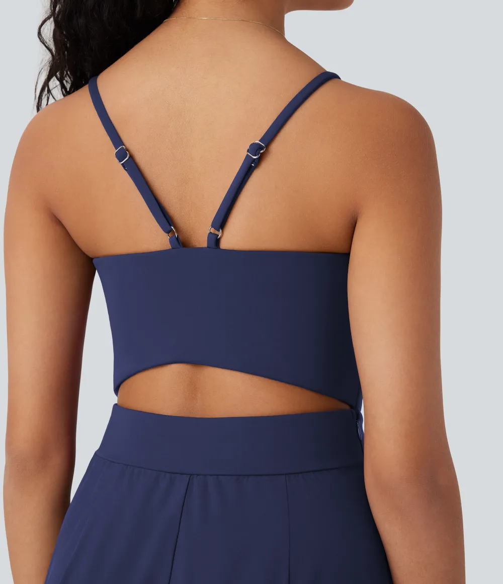 Breezeful Wide Leg Quick Dry Casual Slip Jumpsuit with Pockets-Easy Peezy Edition