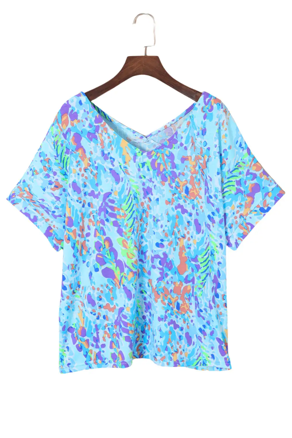 Sky Blue Loose Painted Floral
