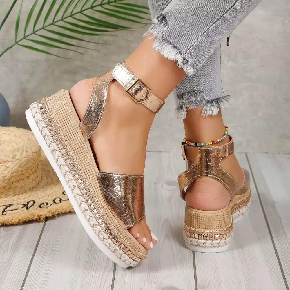 Light Open Toe Wedge Sandals
