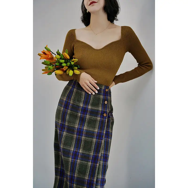 Comfortable Boho Everyday Casual Plaid Skirt