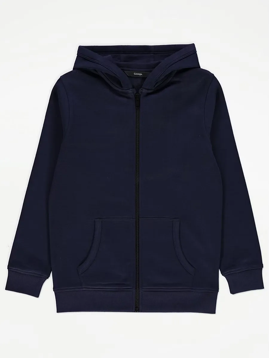 Navy Zip Up Hoodie