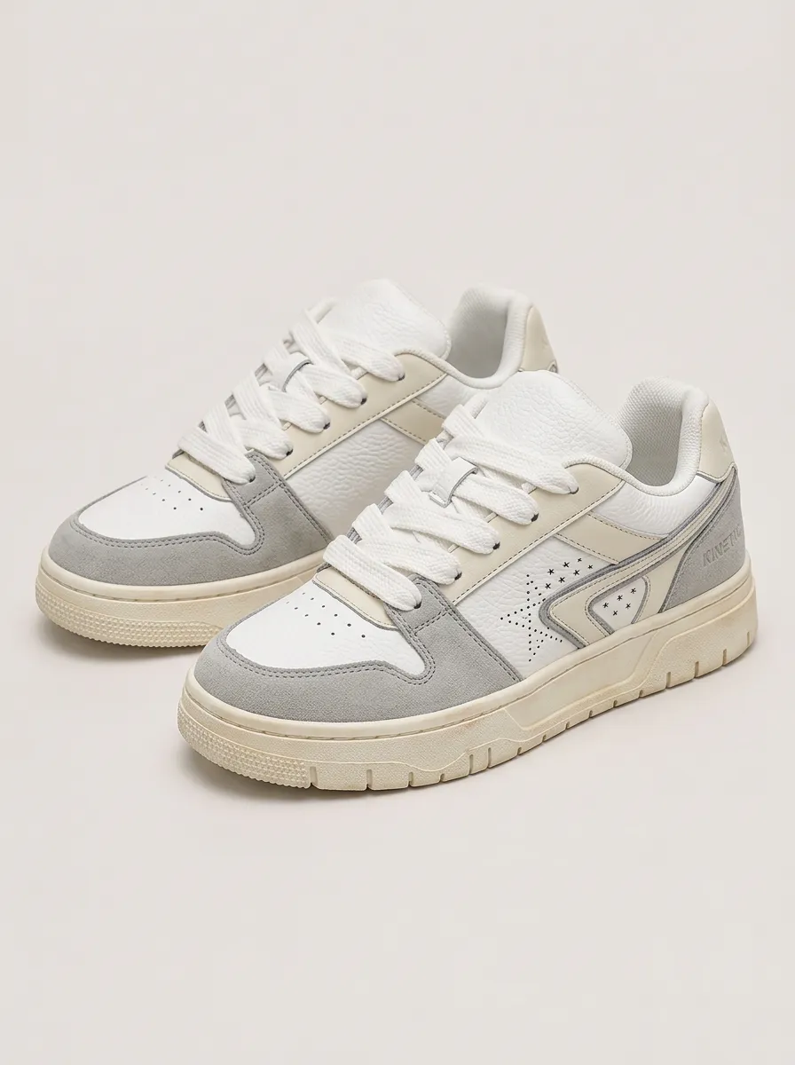 Men's Casual Streetwear Star Perforated Skate Shoes