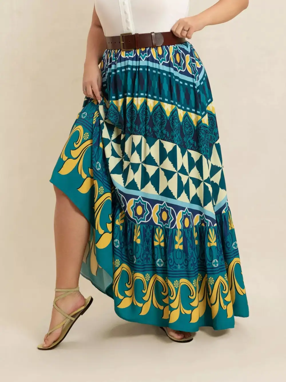 Printed Maxi Skirt