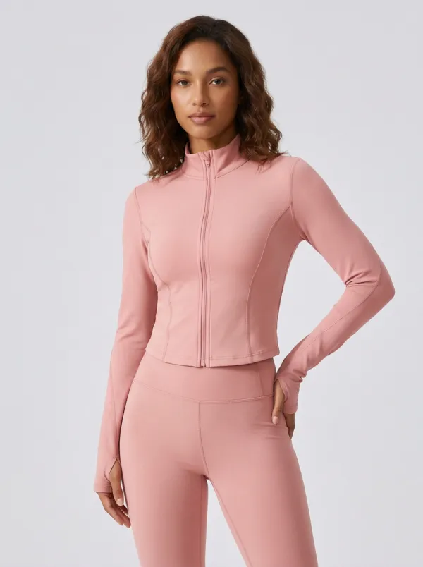 Women's Sage Princess Seam Thumbhole Jacket and Flare Pants Set