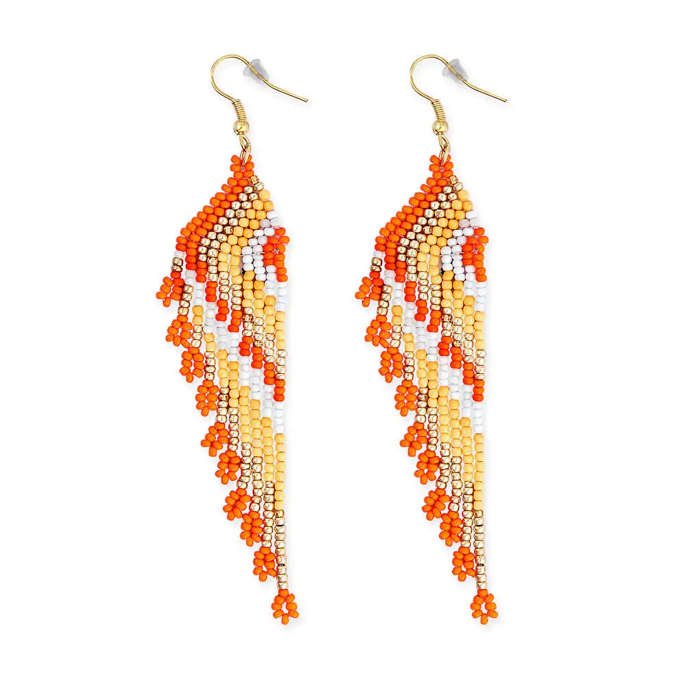Artful Wing Beaded Earrings