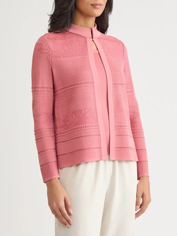 Solid Color Stand Up Collar Knitted Knitwear