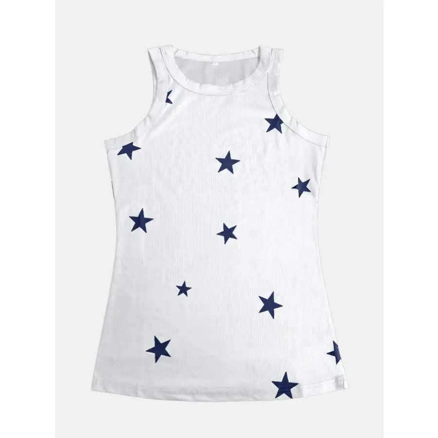 Full Size Star Round Neck Tank