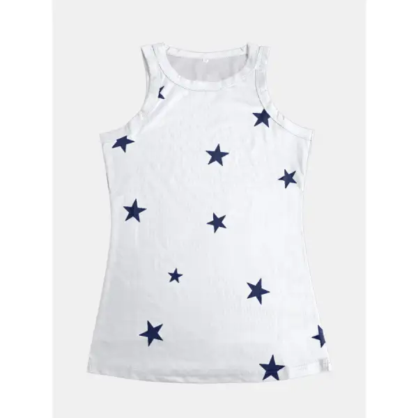 Full Size Star Round Neck Tank