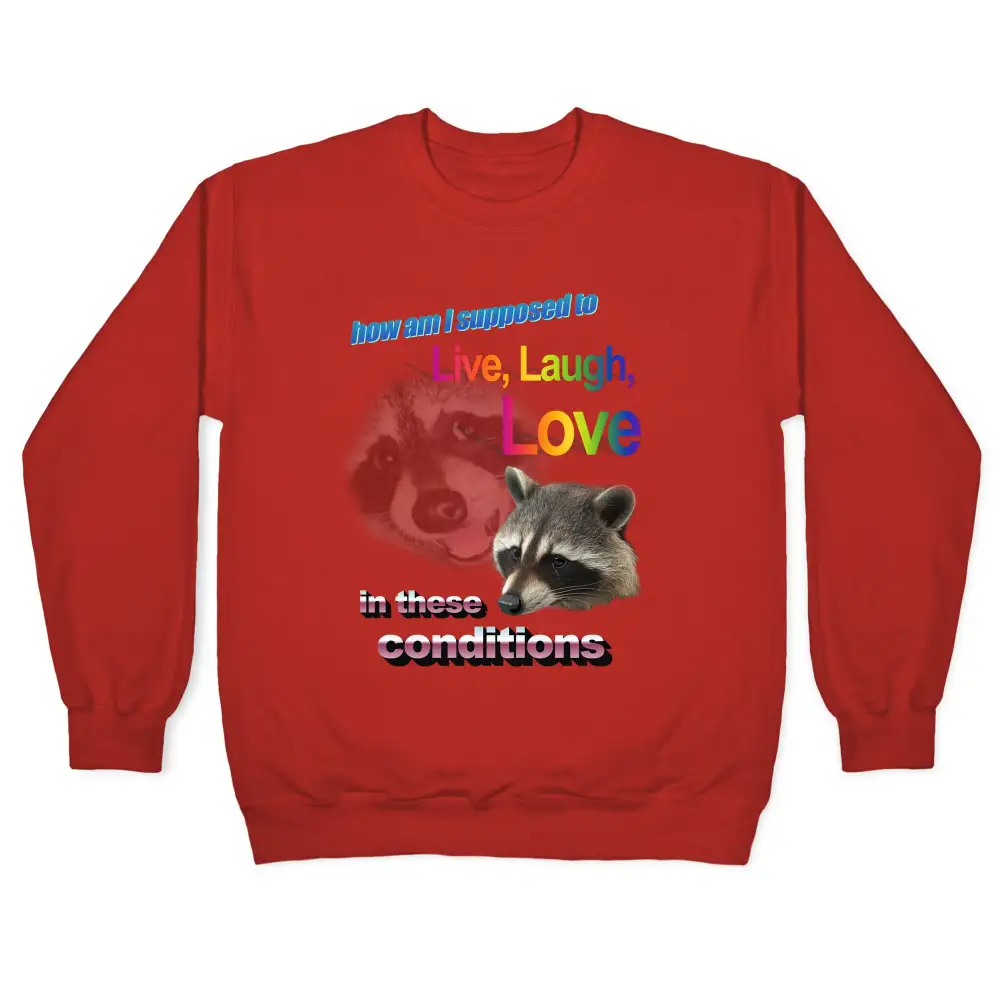 Sweet Raccoon Crewneck Sweatshirt