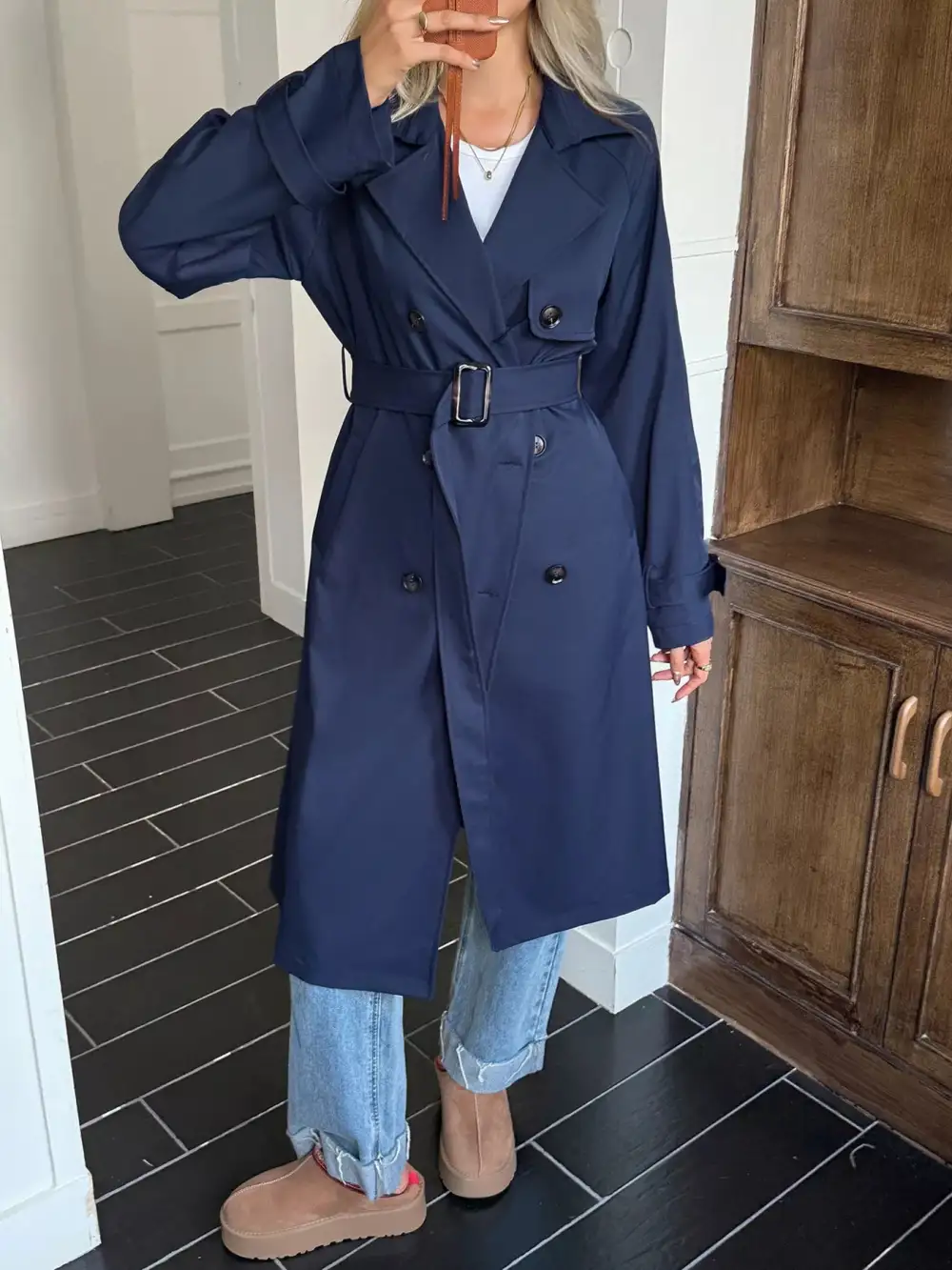 Double-breasted Belted Trench Coat