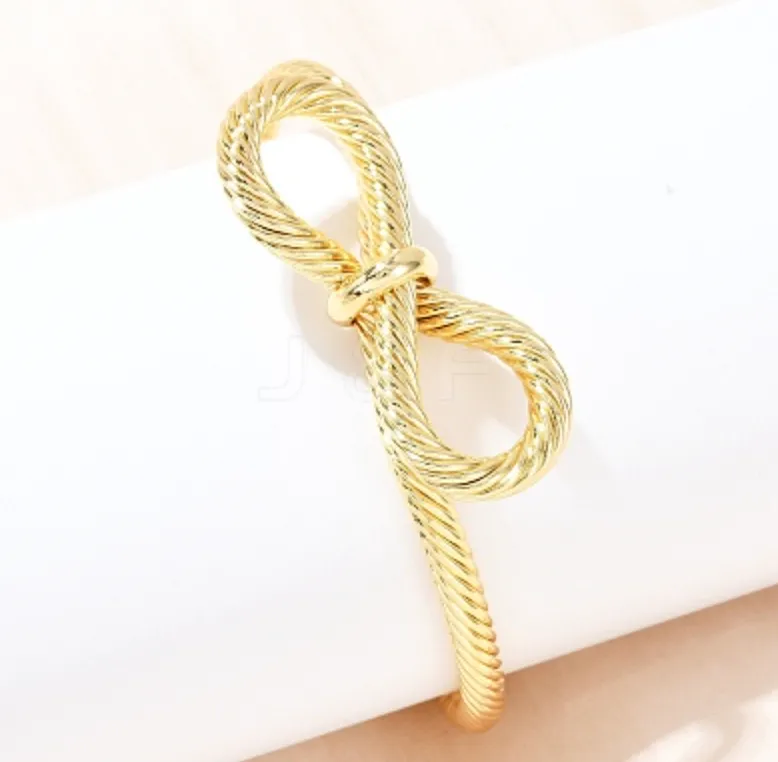Rope Bow Knot Bangle Bracelet