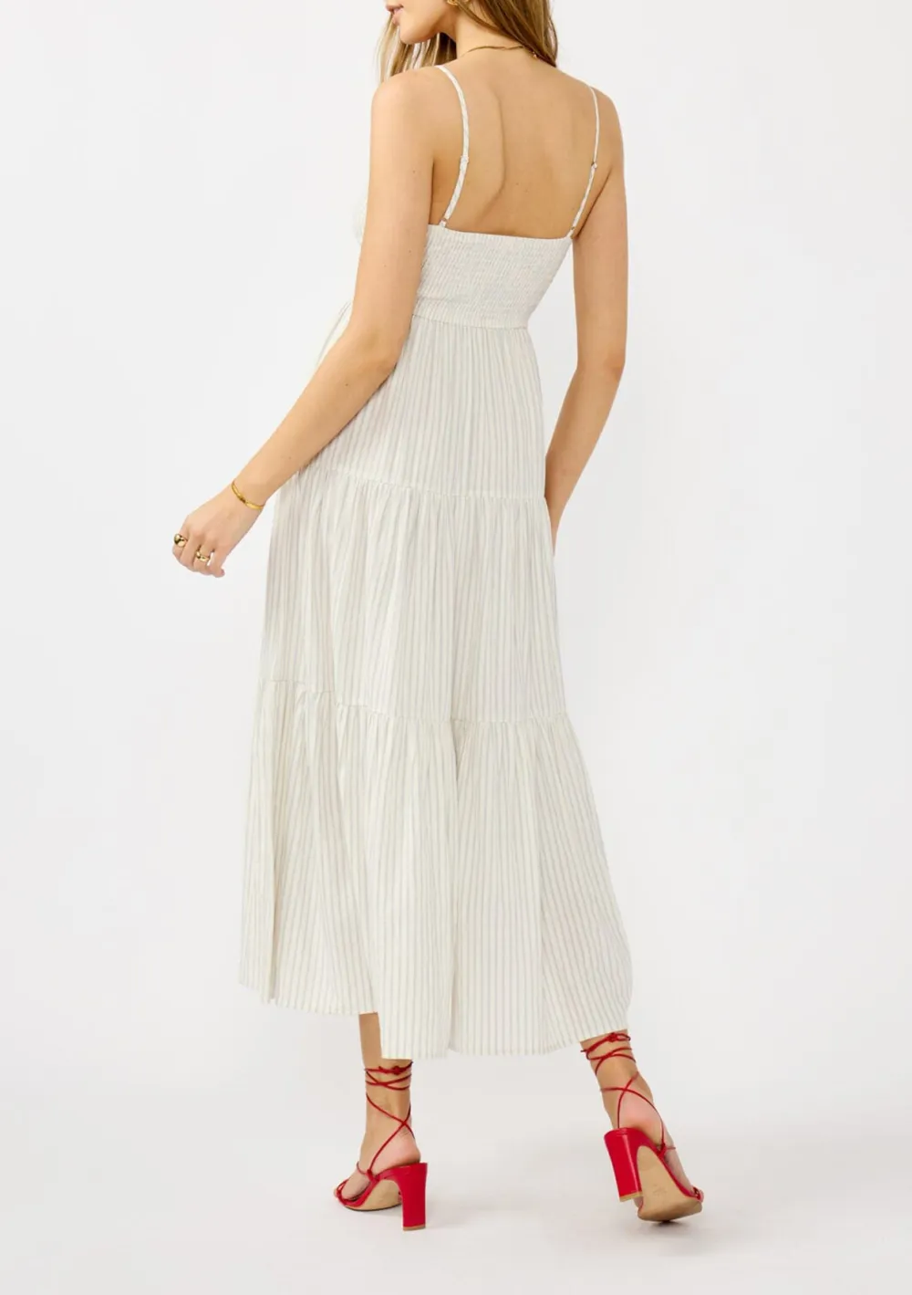 Tiered Striped Cami Dress