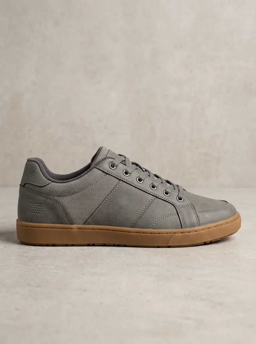 Rugged Herringbone Graphic Comfort Edit Men's Casual Sneakers