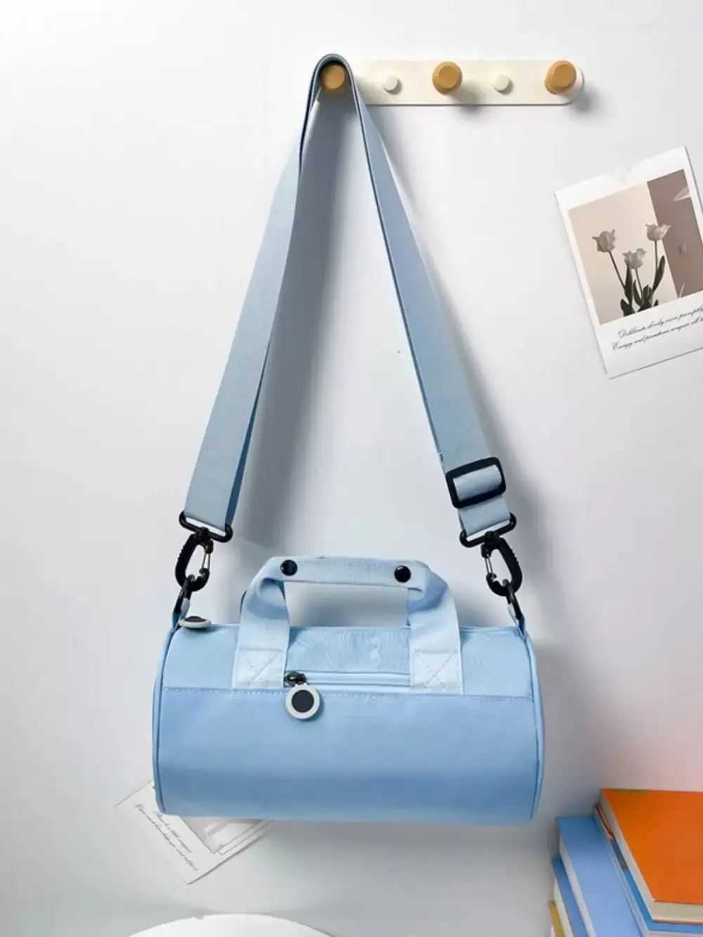 Adjustable Strap Barrel Crossbody Bag