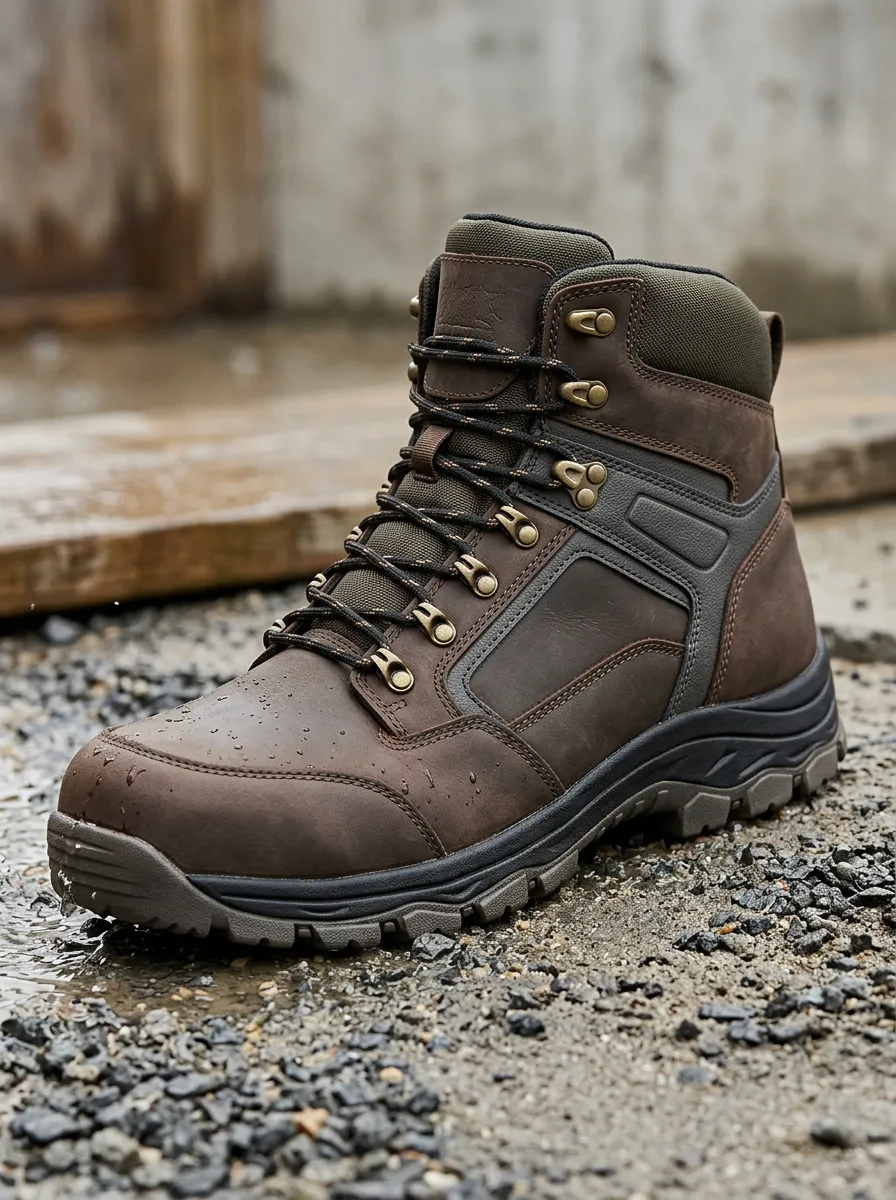 Outdoor Outdoor Leather-Look Men's Waterproof Work Boots