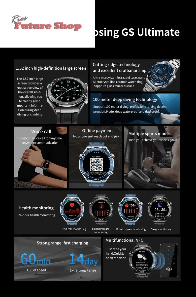 GS Ultimate Full Touch Screen Smartwatch