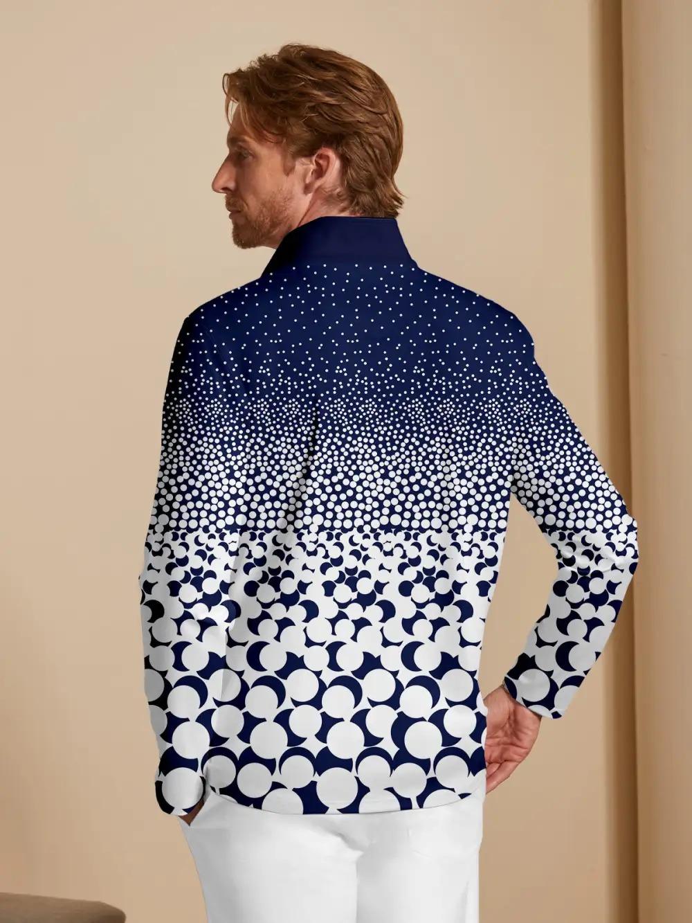 Modern Lightweight Long Sleeve Pullover Golf Shirt