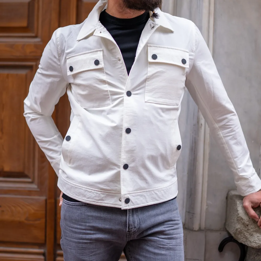 Modern Double Pocket Slim Fit Button Front Tailored Coat
