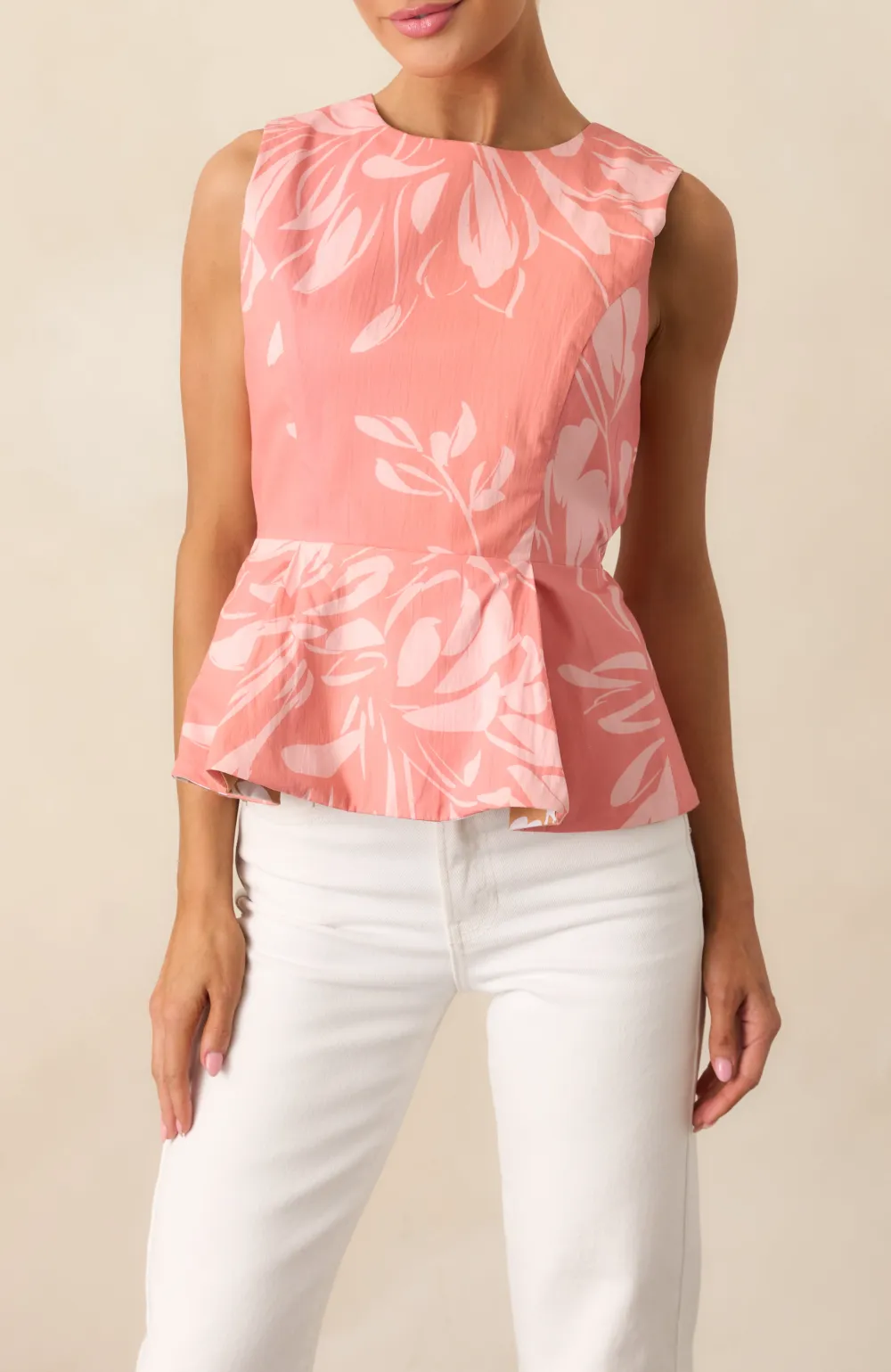Sabine Reversible Peplum Hem Top