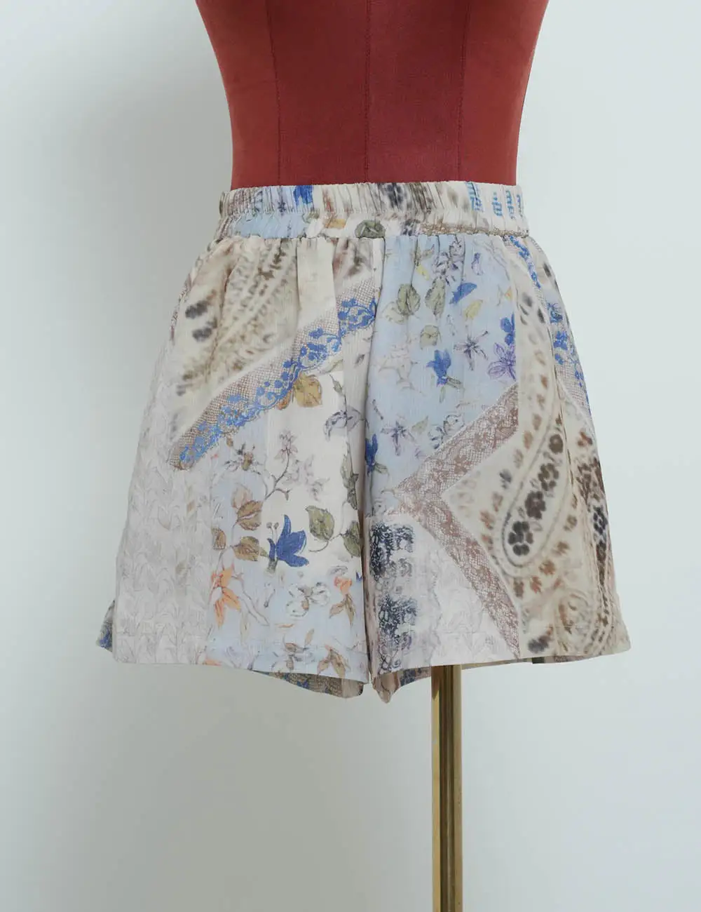 Boho Classic Blouse Shorts Two Piece Set