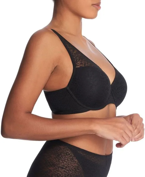 Mesh Detail Underwire Contour Support Bra