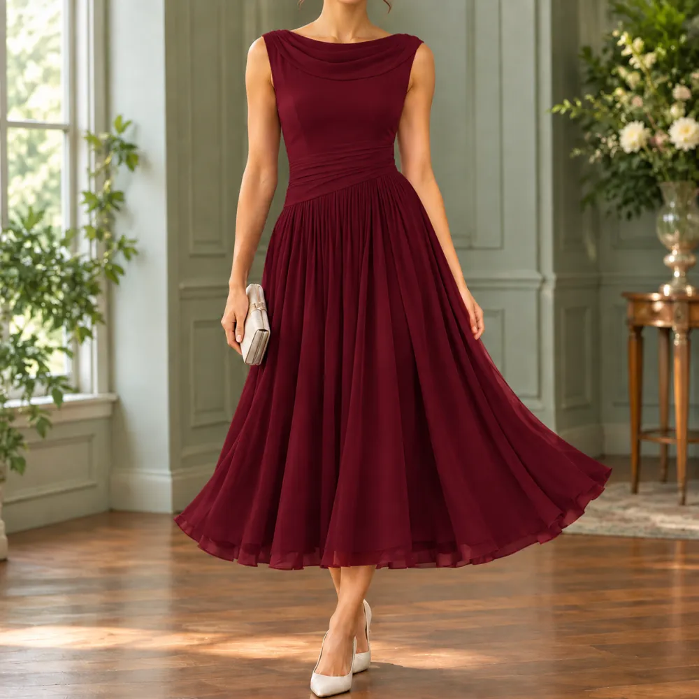 Refined Women's Draped Midi Dress