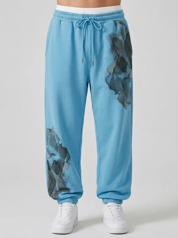 Unisex Watercolor Splatter Jogger Pants