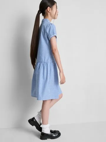 7-15yrs | Cotton Rich Gingham Check School Dress