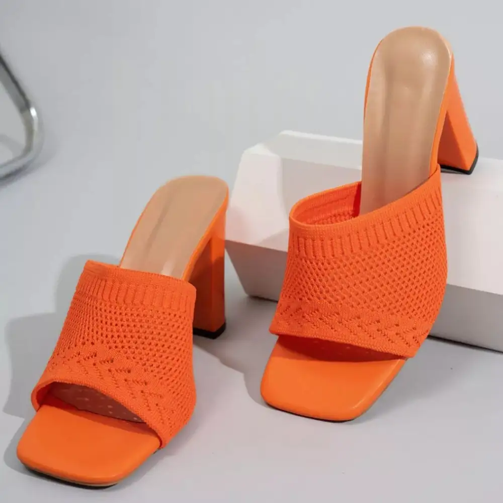 Lightweight Open Toe Block Heels Sandals
