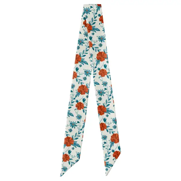 Impatiens Floral Pattern Hair Scarf