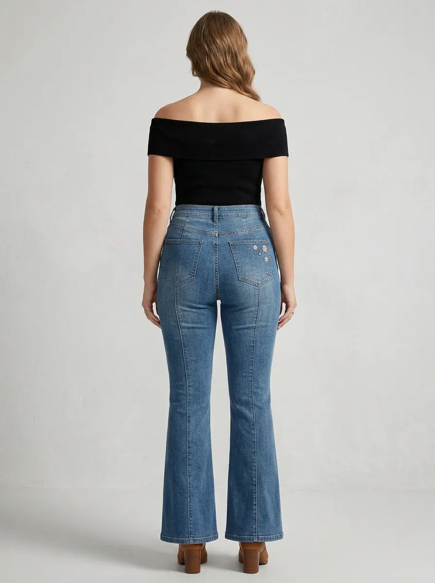 Women's High Waist Casual Denim Jeans