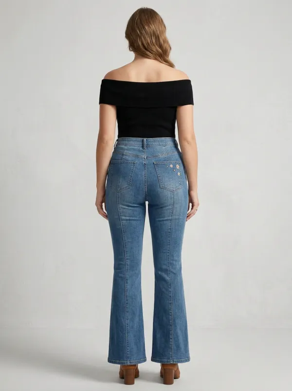 Women's High Waist Casual Denim Jeans