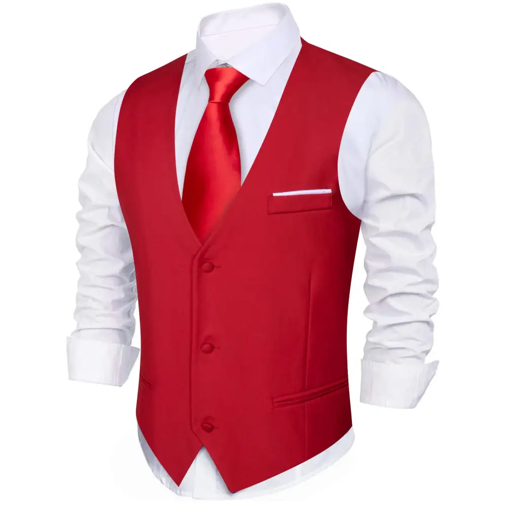 Solid Slim Fit Formal Dress Vest