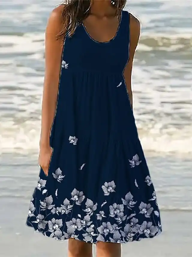 Women's White Dress Sundress Midi Dress Black And White Light Pink Green Sleeveless Pure Color Ruched Spring Summer Crew Neck Basic Boom Sale Dress S M L XL XXL 3XL 4XL 5XL