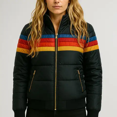 Women's Puffer Jacket With Flattering Silhouette and