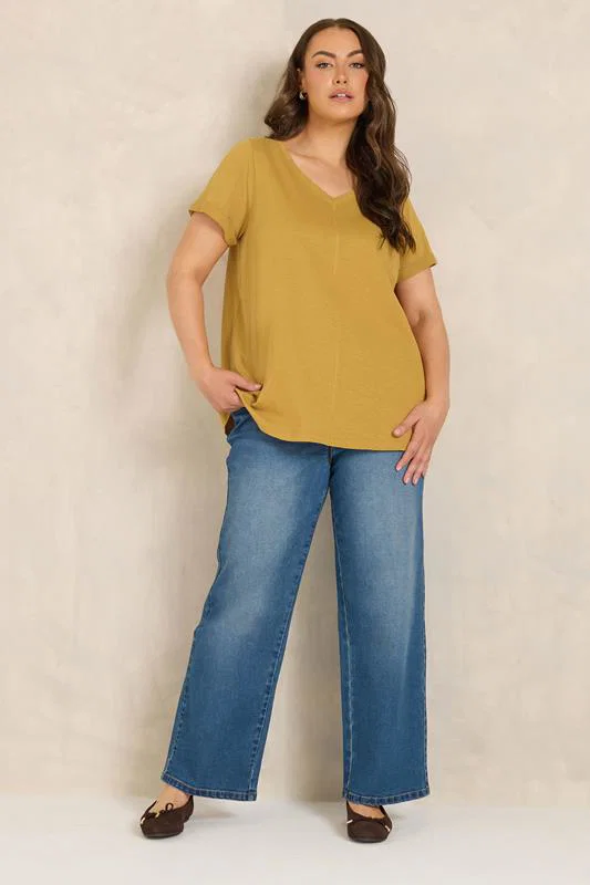 Gold Cotton T-Shirt detail 1