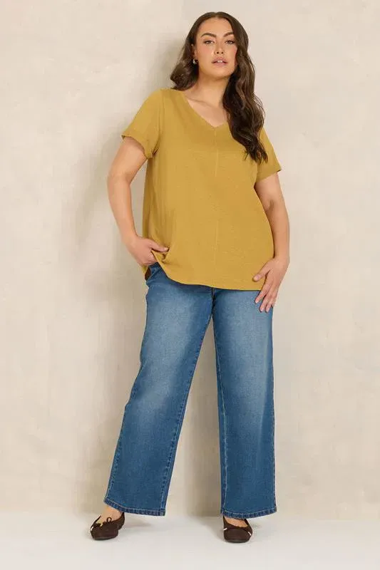 Gold Cotton T-Shirt