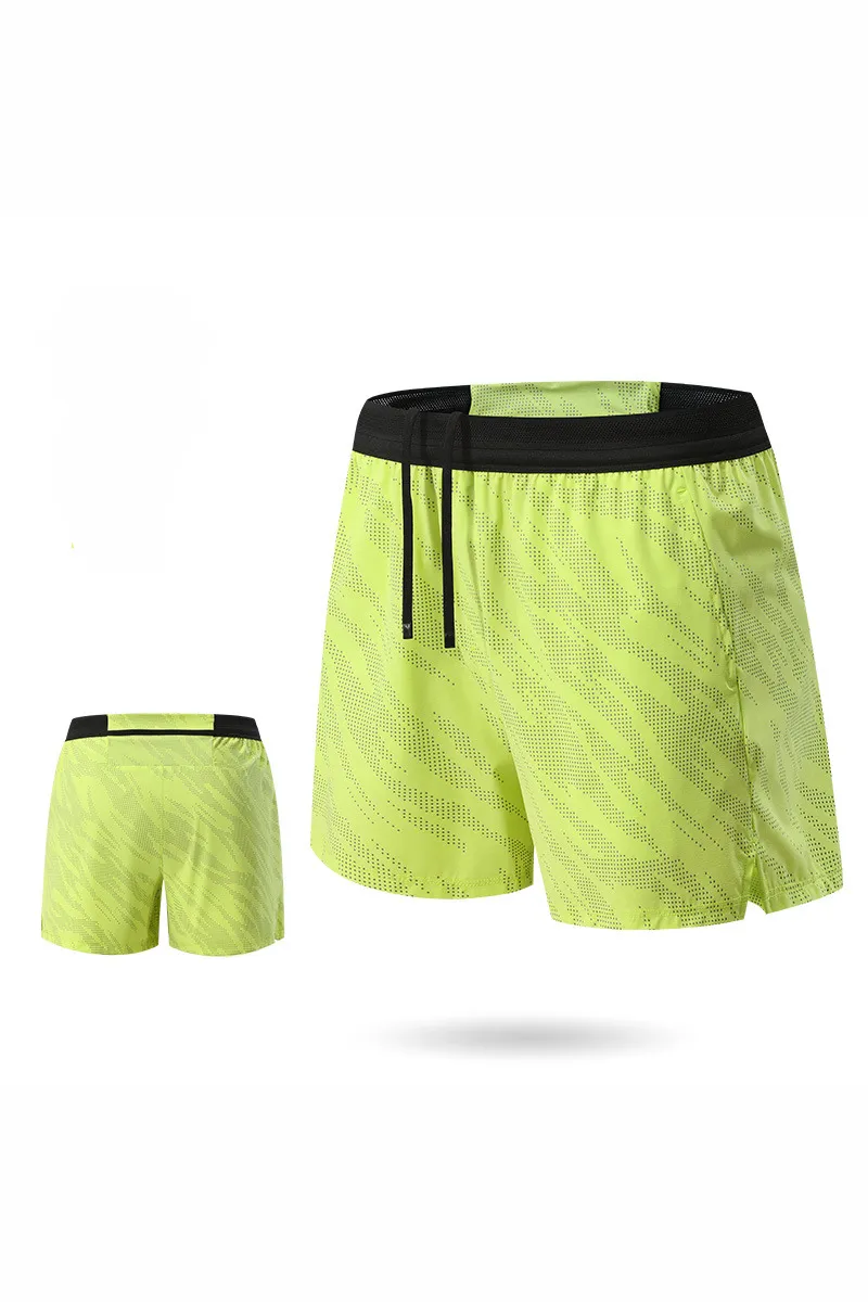 Storage Pocket Dual Layer Reflective Detail Athletic Shorts