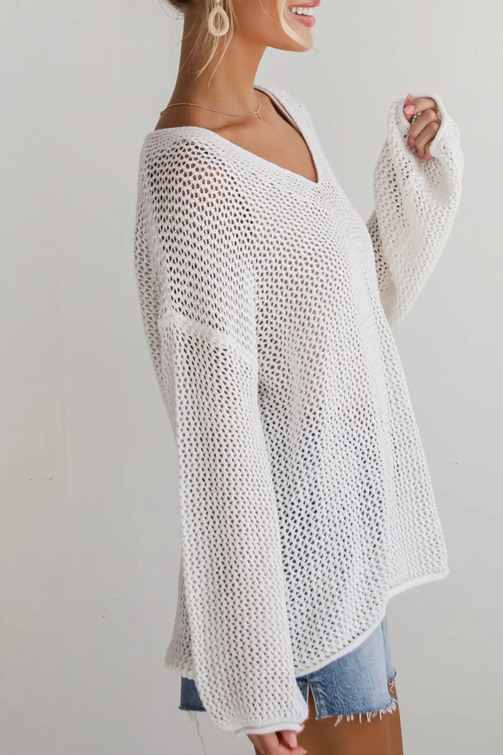 Open Knit Sweater