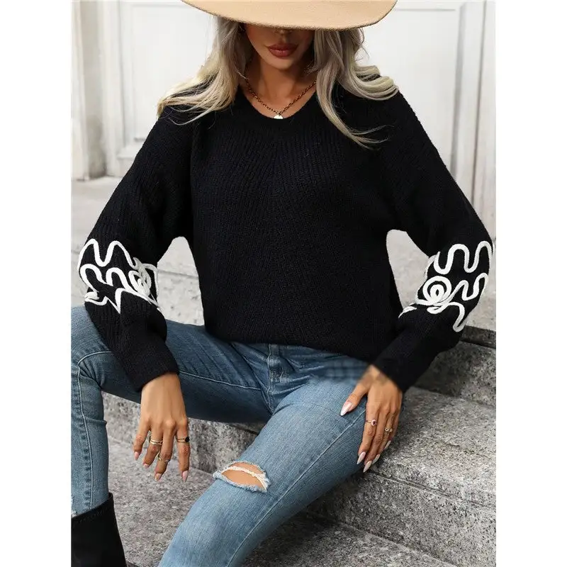 Timeless Women's Knit Long-Sleeve Relaxed Sweater