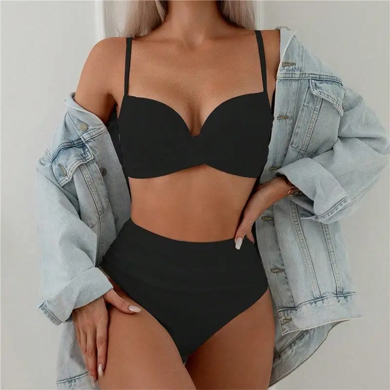 Structured High Waist Bikini Set